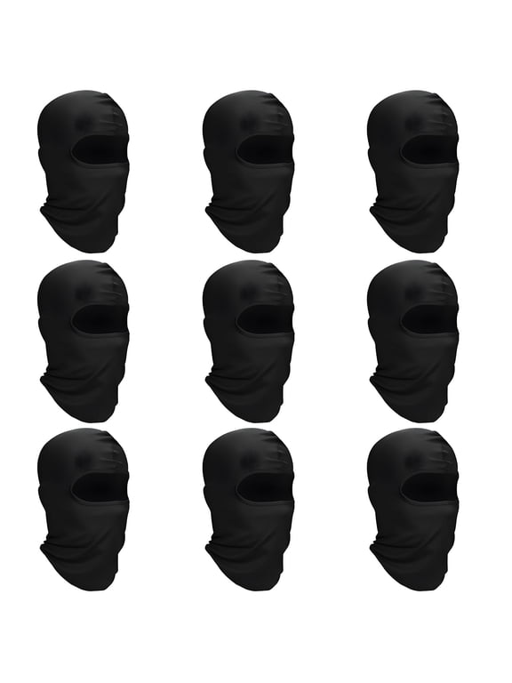 9 Pack Balaclava Face Mask for Men & Women – UV Sun Protection, Windproof Full Face Cover for Outdoor Sports, Motorcycle, Skiing