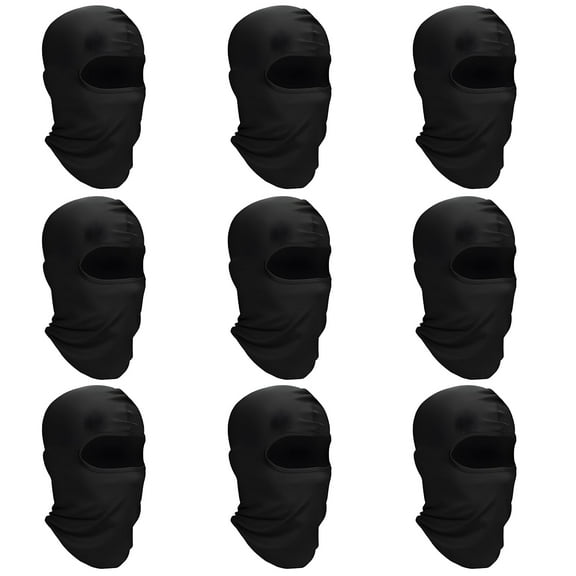 VEGCOO 9 Pack Balaclava Face Mask for Men & Women – UV Sun Protection, Windproof Full Face Cover for Outdoor Sports, Motorcycle, Skiing