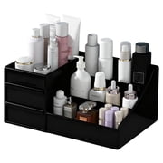 VEGCOO Bathroom Counter Organizer, Modern Design Perfume Organizer, Cologne Stand, Cologne Shelf, Multi-Functional Vanity Storage Caddy for Makeup, Toiletries, Accessories Black