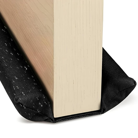 VEGCOO Under Door Draft Stopper - Bottom Door Gap Filler & Seal - Windproof Door Cover - Fits 30” to 36” Door - Block Noise, - Easy Install Draft Blocker - Black
