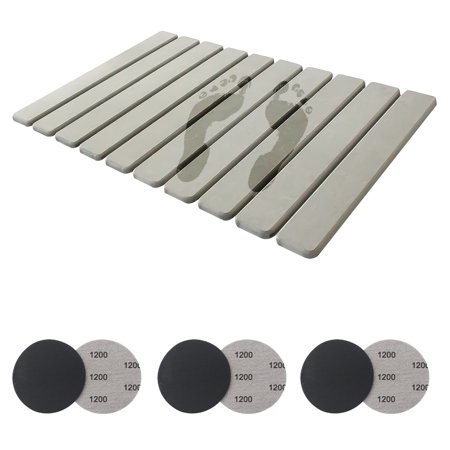 VEGCOO Foldable Diatomite Bath Mat - Super Absorbent, Fast-Dry Stone Mat for Bathroom & Kitchen