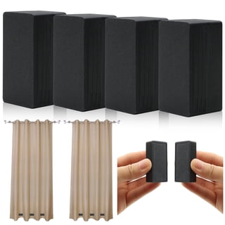 VEGCOO Magnetic Shower Curtain Weights - 8 Pack Heavy Duty Waterproof Magnets, Plastic Coated for Liners & Sheer Curtains, Prevent Billowing & Keep Water In (Black)