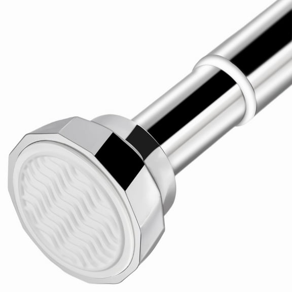 VEGCOO Tension Curtain Rod 28-51 Inches,Shower Curtain Rod for Bathroom,Adjustable Curtain Rods No Drilling for Windows,Spring Shower Tension Rod for Closet,Easy Install,Non Slip,Stainless Steel