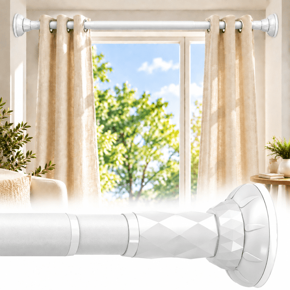 Tension Shower Curtain Rod No Drill Adjustable 45-98 In Black - Walmart.com