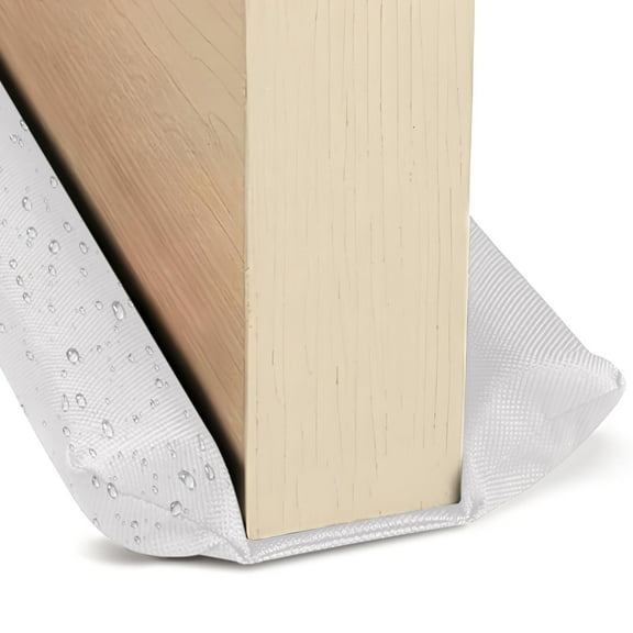 VEGCOO Door Draft Deflector - Bottom Door Seam Filler and Sealer - Draft Guard - Fits 30" to 36" Doors - Easy-to-Install Draft Deflector - White