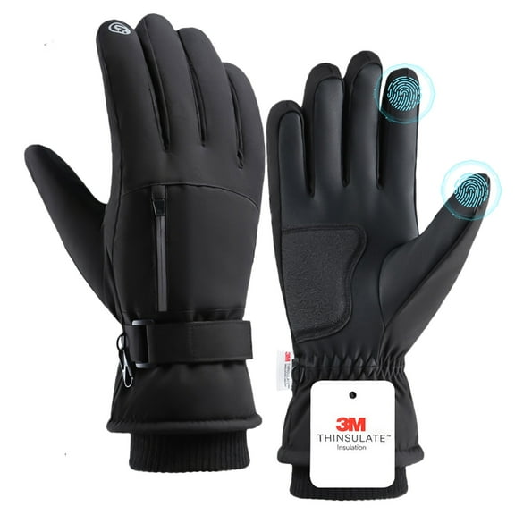 VEGCOO Winter Touchscreen Gloves for Men & Women, Waterproof Thermal Insulated Snow Gloves with Non-Slip Grip for Cycling, Running, Skiing, and Outdoor Activities (XL)