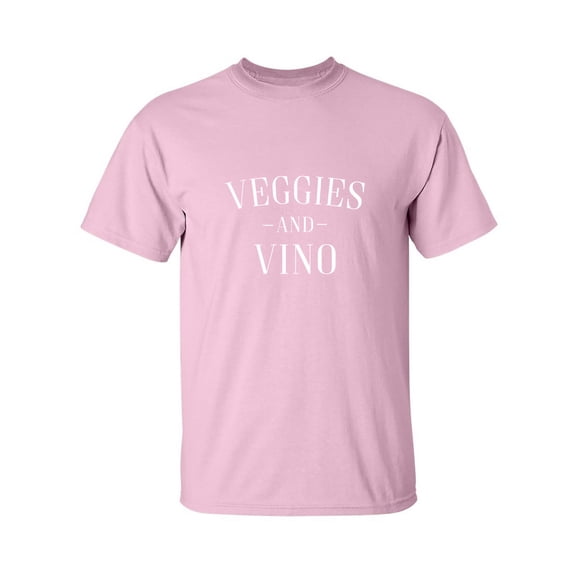 VEGGIES AND VINO Adult Short Sleeve T-shirt