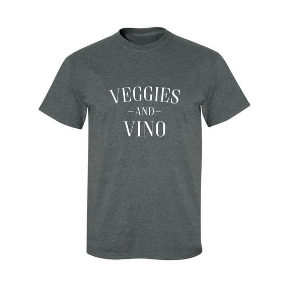VEGGIES AND VINO Adult Short Sleeve T-shirt