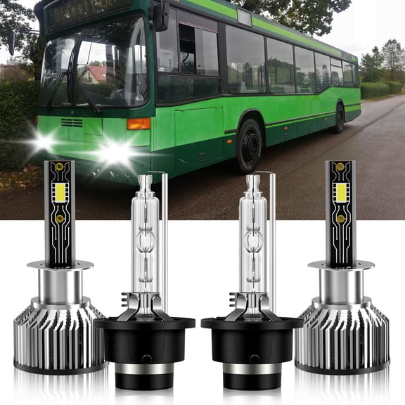 VEHIFOMO Compatible for Evobus S 417 2016-2017 H1 D2S LED HID Headlight Bulbs High Low Beam 6500K