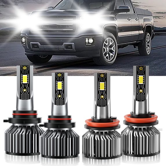 VEHIFOMO Compatible for GMC Canyon 2015-2021 LED Headlight Combo 9005+H11 High Low Beam Bulbs 6500K