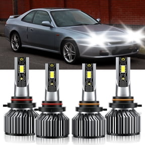 VEHIFOMO Compatible for Honda Prelude 1992-1996 4Pcs LED Headlight Bulbs High & Low Beam 9005 9006
