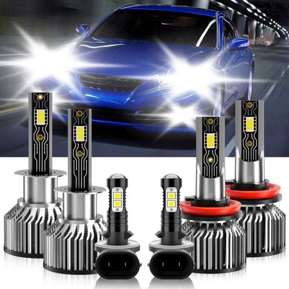 VEHIFOMO Compatible for Hyundai Genesis Coupe 2010-2012 H1+H11+881 LED Headlight+Fog Light Bulbs