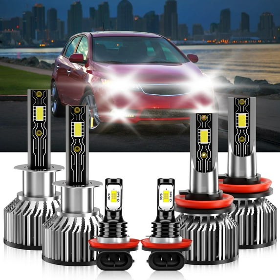 VEHIFOMO For Kia Forte5 2014-2016 LED Headlight High Low Beam Fog Light Bulb 6500K White