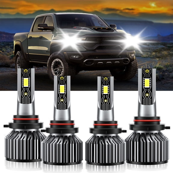 VEHIFOMO Compatible for Ram 2500 2013-2015 9005 9012 LED Headlight Bulbs High Low Beam Kit 6500K