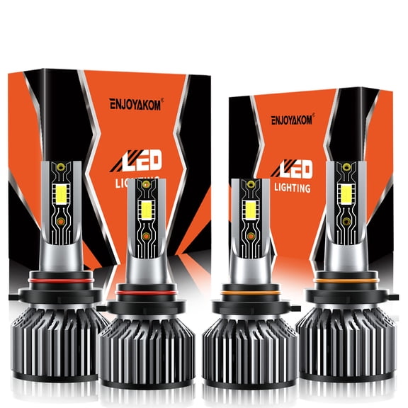 VEHIFOMO Front LED Headlight Bulb High Low Beam Kit Compatible for Freightliner Coronado 2015-2018