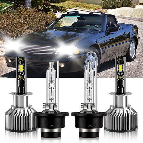 VEHIFOMO H1+D2S LED HID Headlight CSP Bulb High&Low For Mercedes-Benz SL600 1996-2002