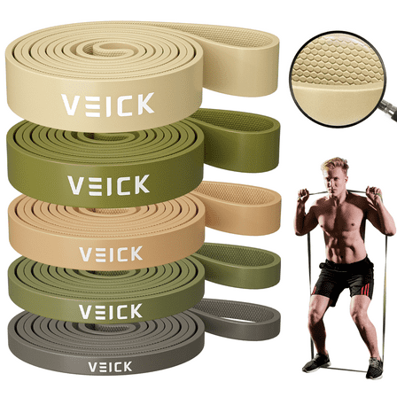 VEICK 5-Piece Trainer Resistance Bands, Pull Up Assistance Bands,Workout Bands for Resistance Training