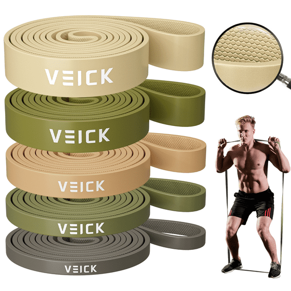 VEICK 5-Piece Trainer Resistance Bands, Pull Up Assistance Bands,Workout Bands for Resistance Training