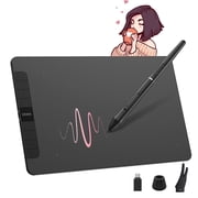 جهاز لوحي للرسم والرسومات VEIKK VK1060 مقاس 10X6 بوصة مزود بـ 8 مفاتيح تشغيل سريع لأنظمة التشغيل Windows وMac وLinux