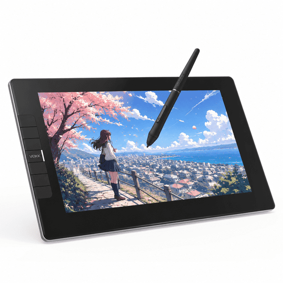 VEIKK VK1200 V2 11.6 Inch Full-Laminated Drawing Monitor,16384 Pen Pressure,Compatible with Mac/Android /Linux for Painting, Design