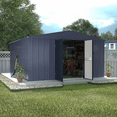thumbnail image 1 of VEIKOUS 10' x 10' Outdoor Storage Shed w/Lockable Door & Vents for Garden Backyard, Gray, 1 of 10