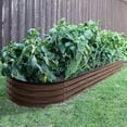 thumbnail image 1 of VEIKOUS 11.1"H Metal Raised Garden Bed, 9-in-1 Modular 8x2x1 ft Galvanized Planter Box, Rustic, 1 of 14