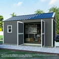 thumbnail image 1 of VEIKOUS Optional Door Position Storage Sheds, 108.70 x 143.20 x 128.30 inches, Natural, 1 of 12
