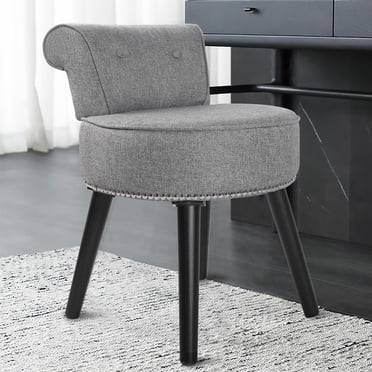 Duhome Makeup Vanity Chair with Back, Velvet Vanity Stool with Gold ...