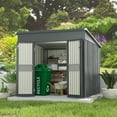 thumbnail image 1 of VEIKOUS 8' x 7' Outdoor Storage Shed, Heavy Duty Galvanized Steel Tool Shed w/ Lockable Doors and Vents, 1 of 19