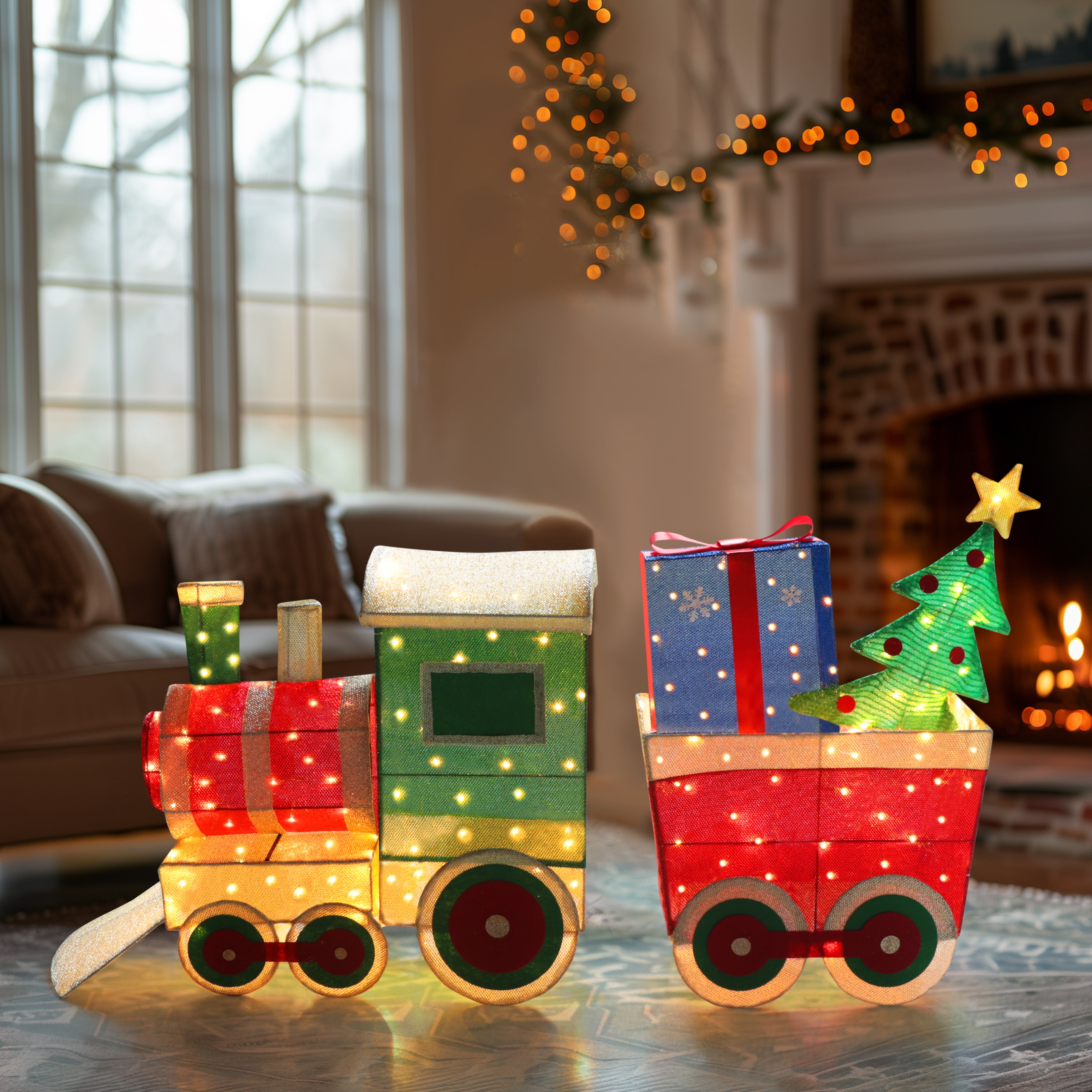 VEIKOUS Christmas Decorative Train Engine - Walmart.com