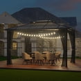 thumbnail image 1 of VEIKOUS Double Roof Gazebo with Outdoor Relaxation Netting, 10ft x 13ft, 1 of 14