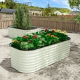 thumbnail image 1 of VEIKOUS Metal Garden Bed, 6x3x2 ft Galvanized 9-in-1 Modular Garden Planter Box Kit, Light Green, 1 of 12