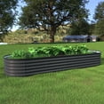 thumbnail image 1 of VEIKOUS Metal Garden Bed, 8x2x1.4 ft Large Garden Bed with 9-in-1 Configurations and Layouts, Grey, 1 of 12