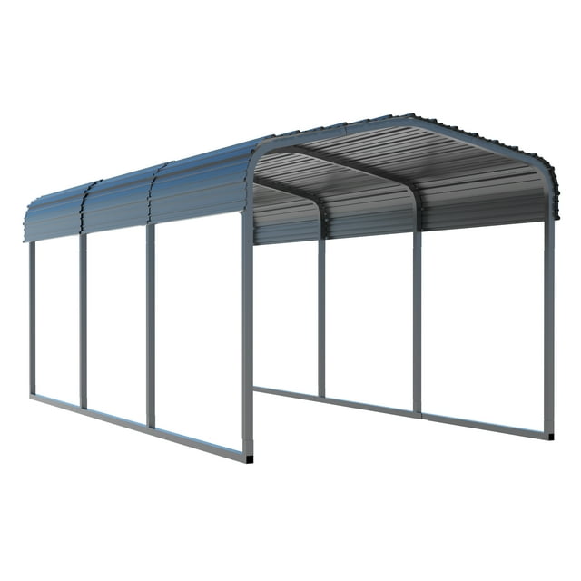 VEIKOUS Outdoor Metal Carport, 15' x 10' x 7.5' Heavy Duty Carport