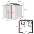 thumbnail image 1 of VEIKOUS  Outdoor Metal Storage Shed with Lockable Door and Air Vents for Garden 8x8, 1 of 5