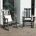thumbnail image 1 of VEIKOUS Outdoor Rocking Chair Set of 2, Porch Rocker w/ High Back for Backyard, Garden, Balcony, Black, 1 of 4