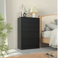 thumbnail image 1 of VEIKOUS Oversized 5-Drawer Dresser, Wood Chest of Drawer Dresser for Bedroom, Black, 1 of 14