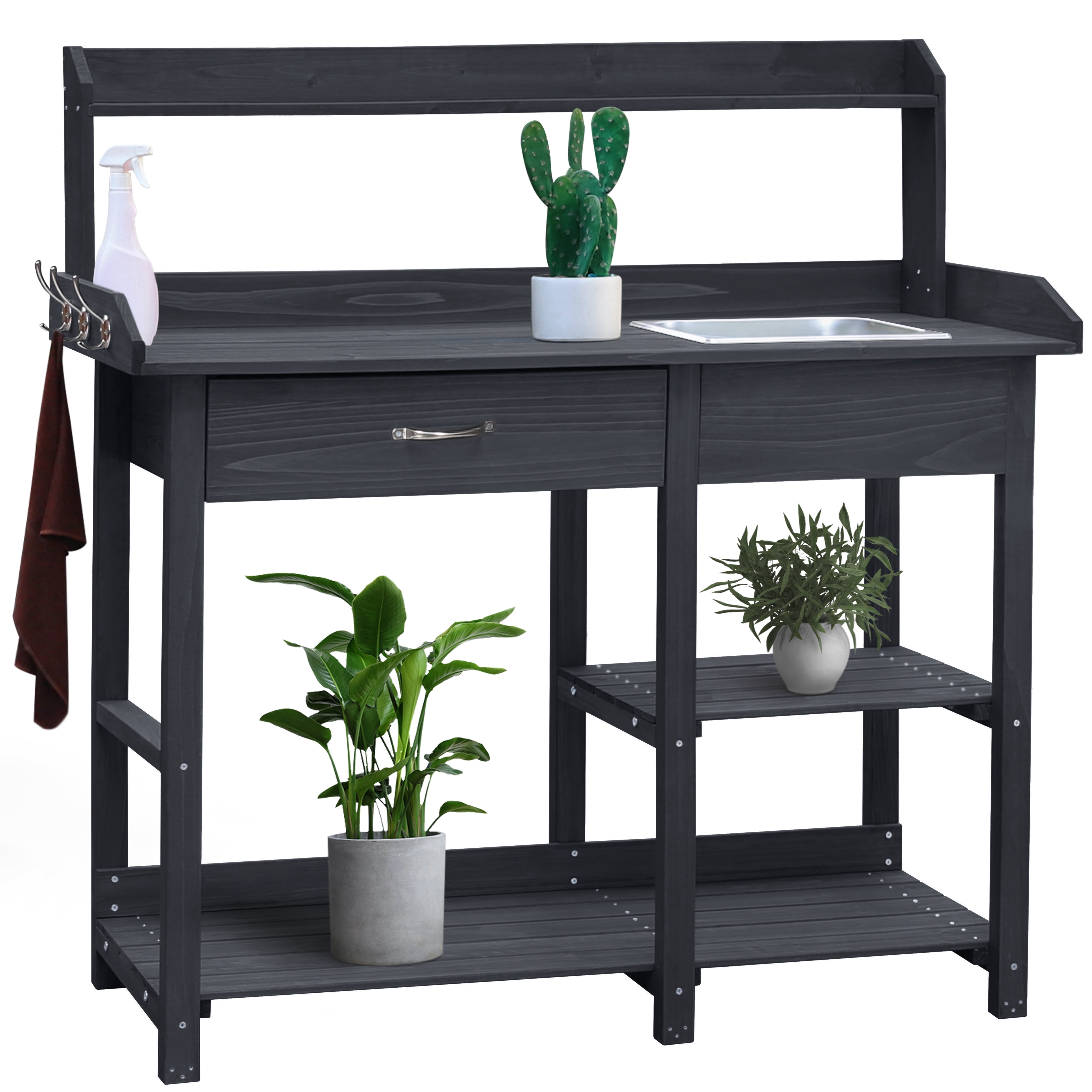 VEIKOUS Potting Bench Garden Table