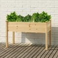 thumbnail image 1 of VEIKOUS Outdoor Wood Raised Garden Bed, 47'' Elevated Planter Box w/ Drainage Holes for Vegetables, Flowers and Herbs, 1 of 12