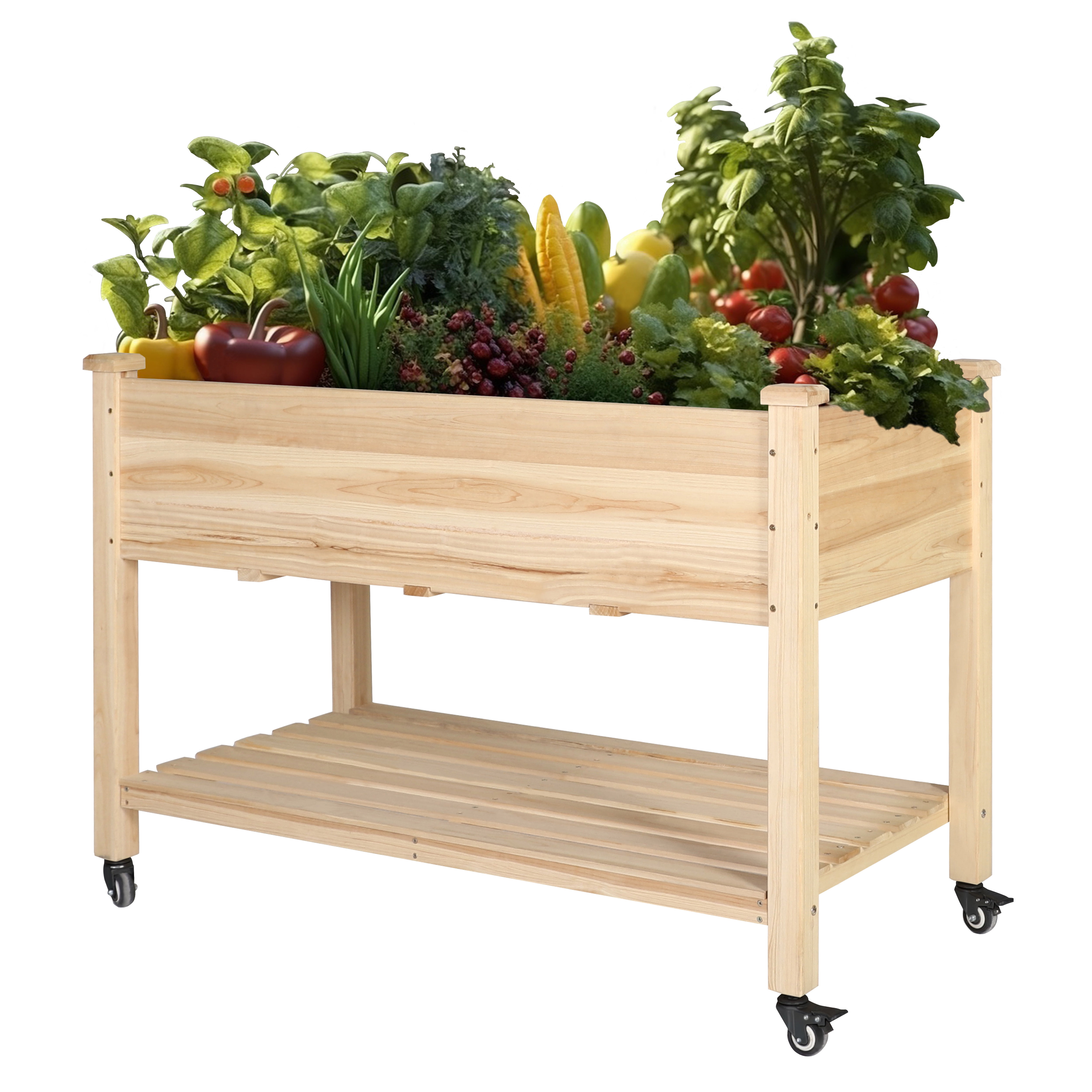 Raised Garden Bed Planter Box with Four Wheels - veikous – Veikous