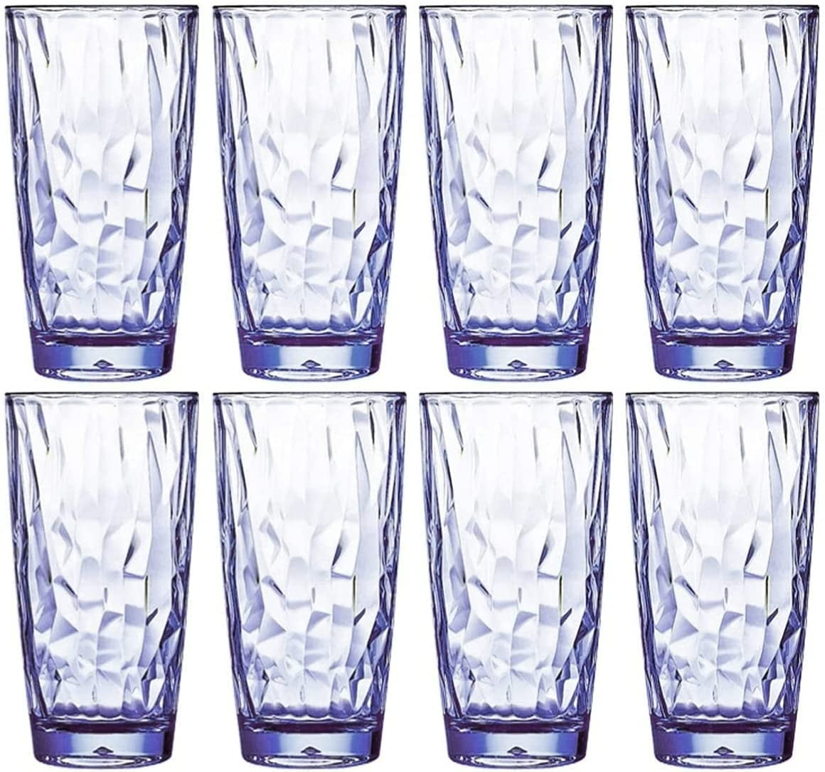 VEILEDGEM Unbreakable Drinking Glasses Tritan Plastic Tumblers