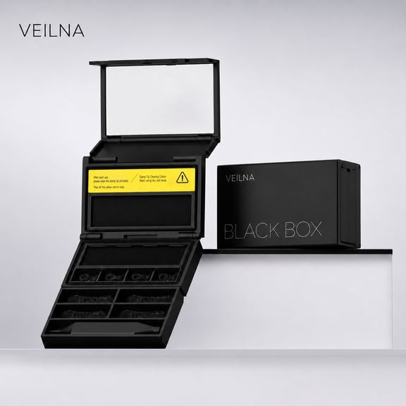VEILNA Black Box 3-in-1 Eye Makeup Tool Set - Eyeliner Stencil, Regular Ed, Lower Lashes, Beauty Mark, Waterproof, Smudge-Proof, All Skin Type Beauty Product