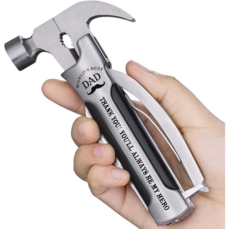 VEITORLD All in One Survival Tools Small Hammer Multitool, Gifts