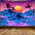 thumbnail image 1 of VEIVIAN Retro Neon Vaporwave 60''x 40'' Tapestry, 1 of 3