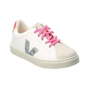 VEJA Small Esplar Leather & Suede Sneaker, 32, White , Mid-Top Sneakers