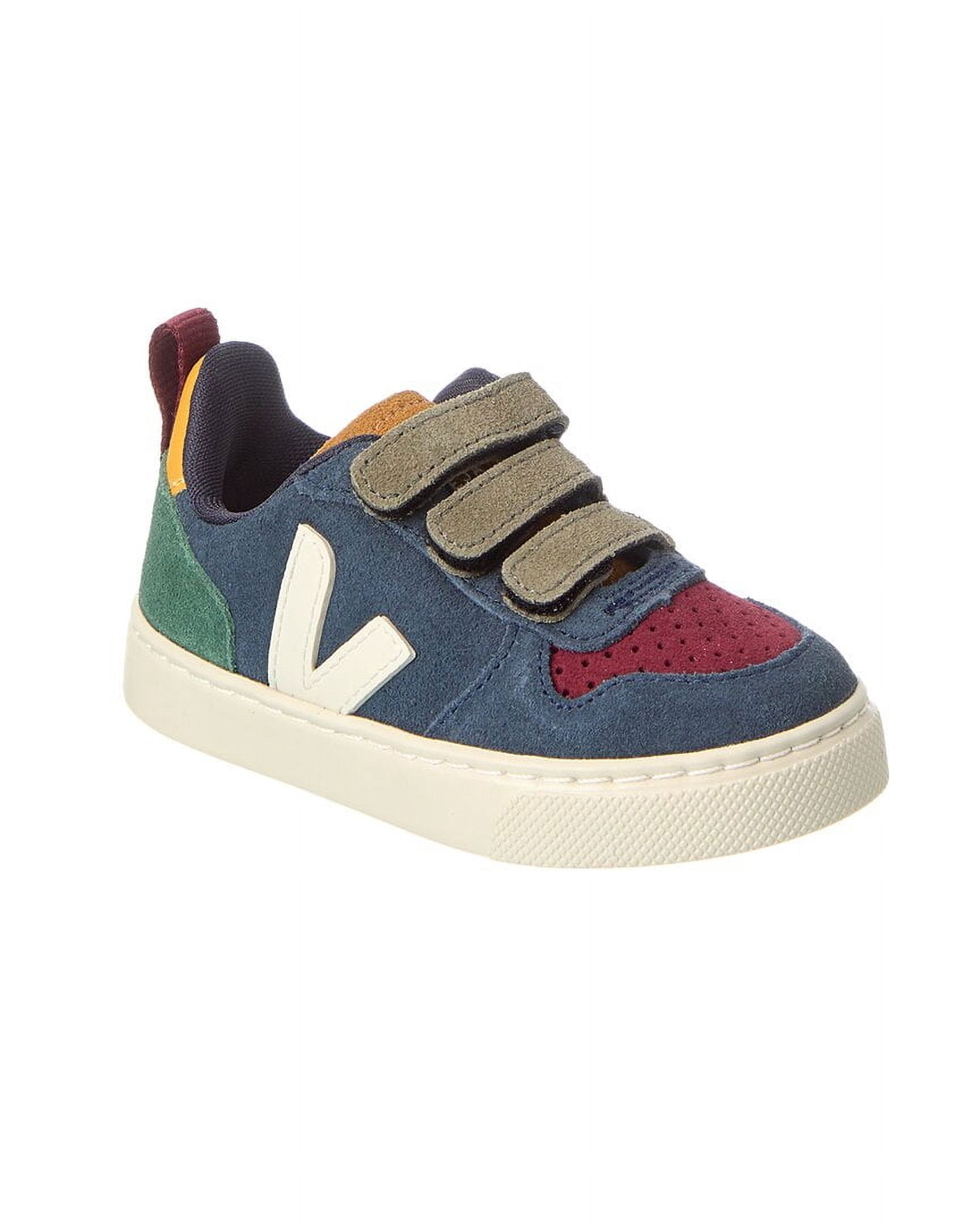 VEJA Small V-10 Suede Sneaker, 27, Blue