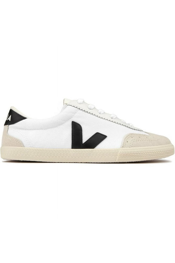 Women's Volley Sneaker, White/Black, 7
