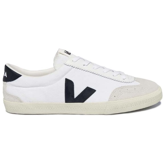 VEJA Women's Volley Sneaker, White/Black, 10