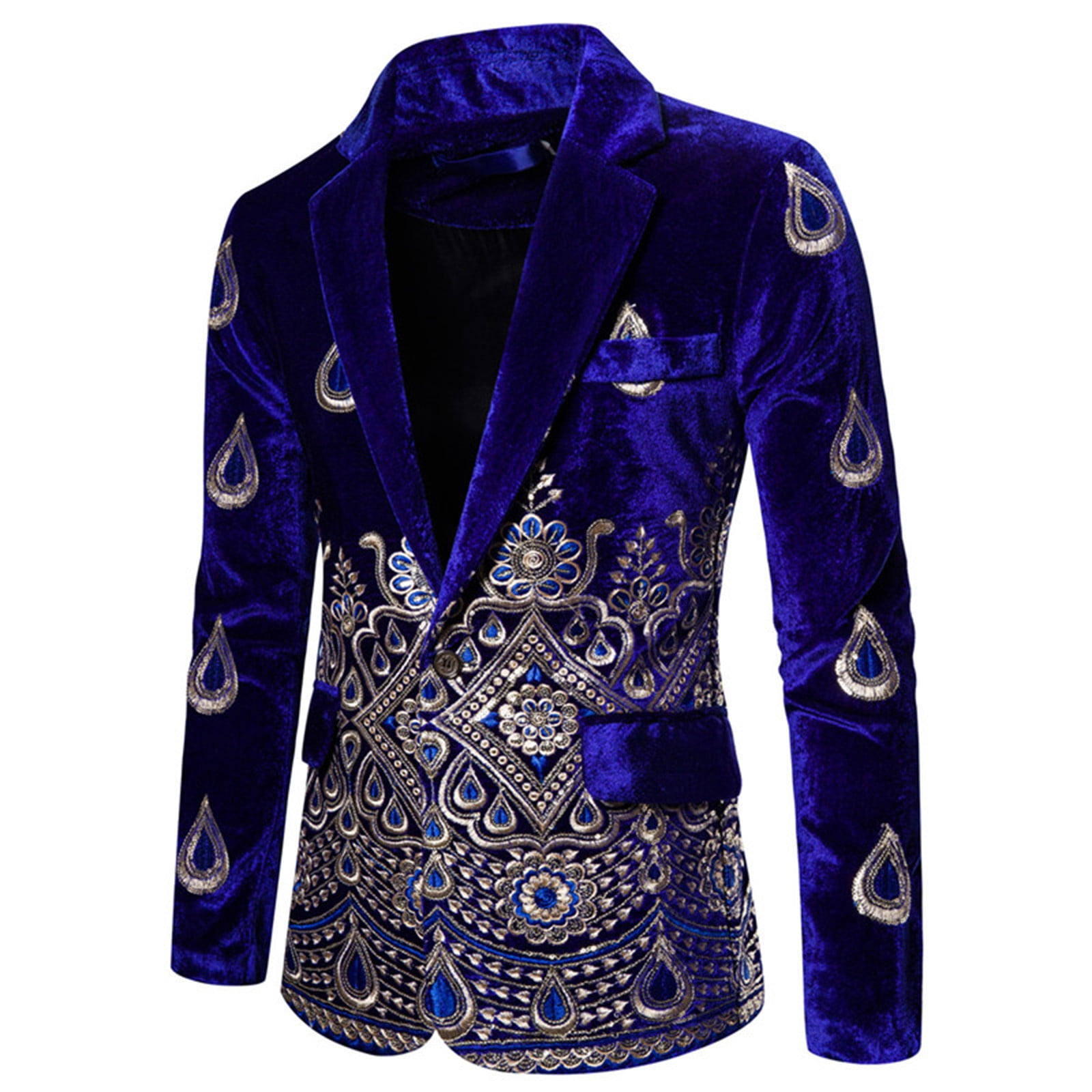 VEKDONE 2023 Clearance Suit for Men s Stylish Dinner Jacket Gold