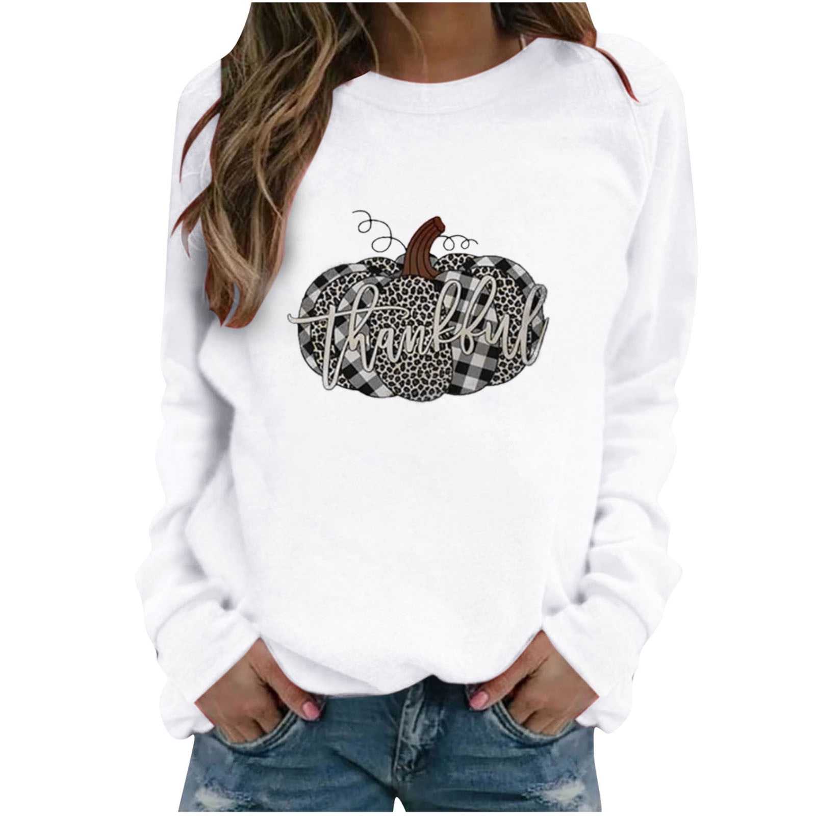 Rae Dunn Women's GRATEFUL Pullover Sweatshirt and Drawstring